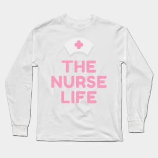 Pink Heartbeat: Nurse Professional Design Long Sleeve T-Shirt